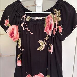 Wilfred off should top with Pink Floral Design